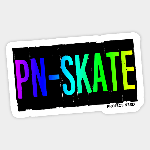 Project-Nerd Skate Rainbow Sticker by Project-Nerd